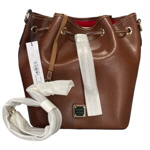 Dooney & Bourke Saffiano Leather Drawstring Bucket Bag   0131